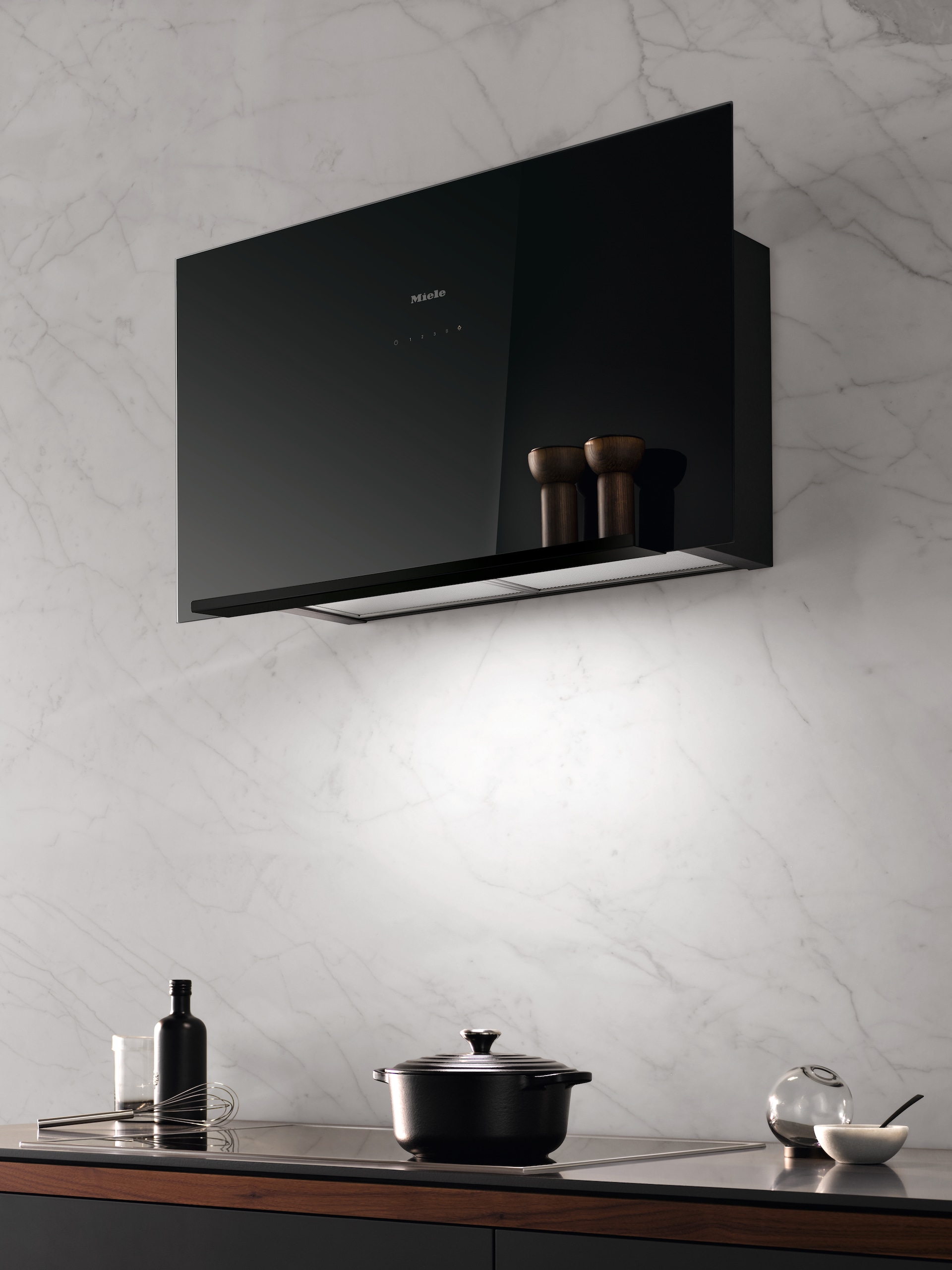 Cooker hoods - DA 9092 W Screen Obsidian black - 3