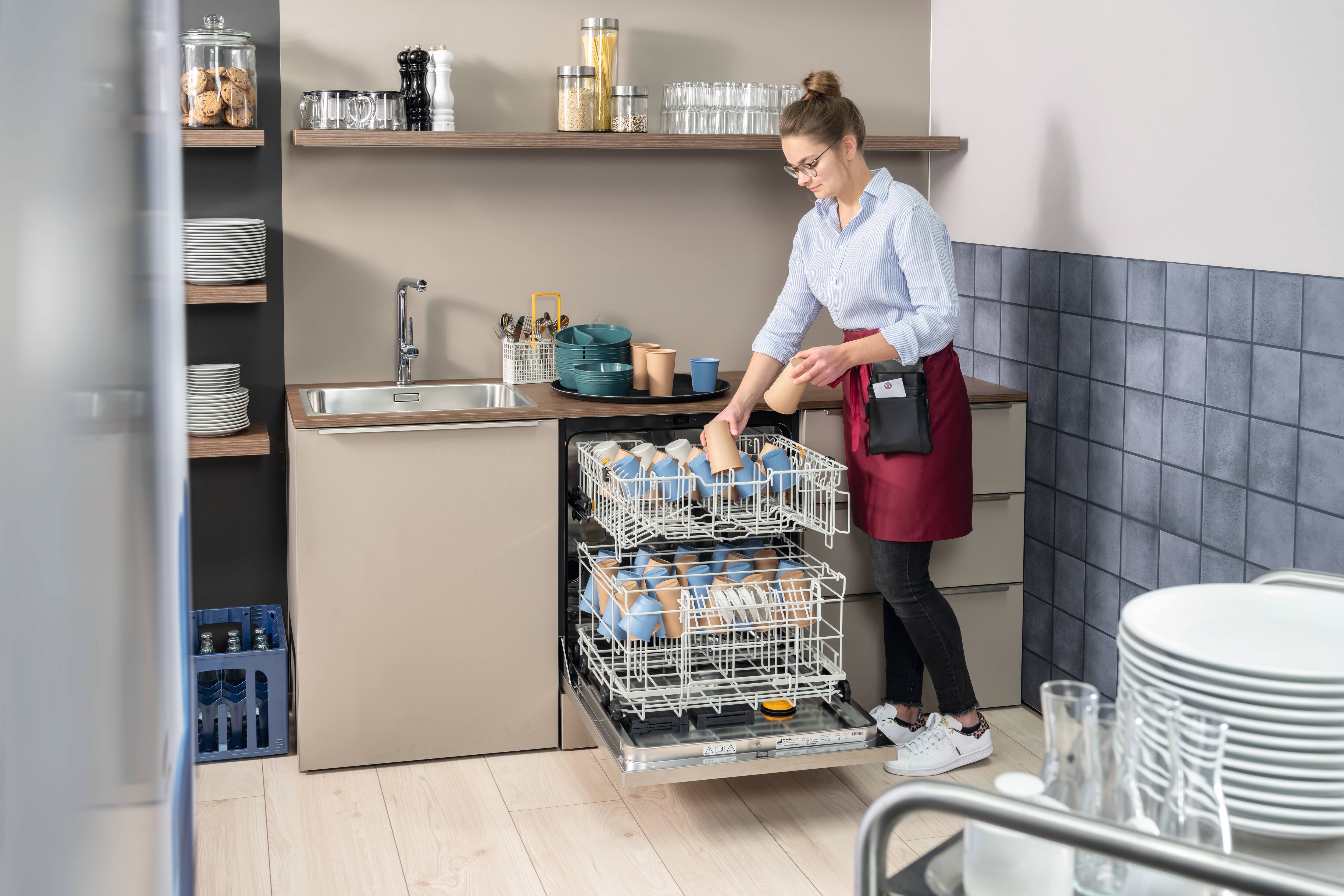 Mehrweggeschirr, ReCup, ReBowl, gewerbliche Spülmaschine