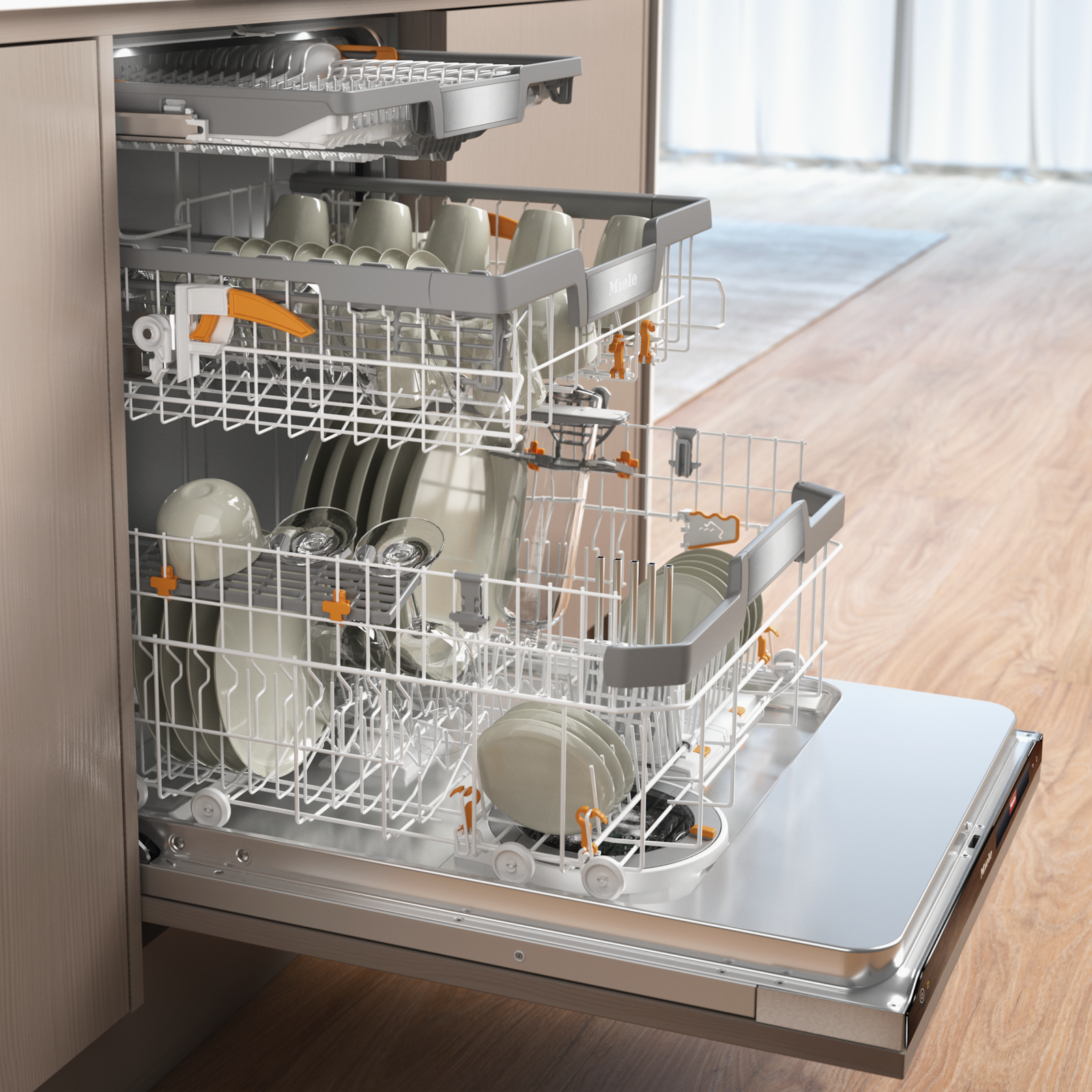 Dishwashers - G 7985 SCVi XXL AutoDos K2O CleanSteel/Obsidian black - 3