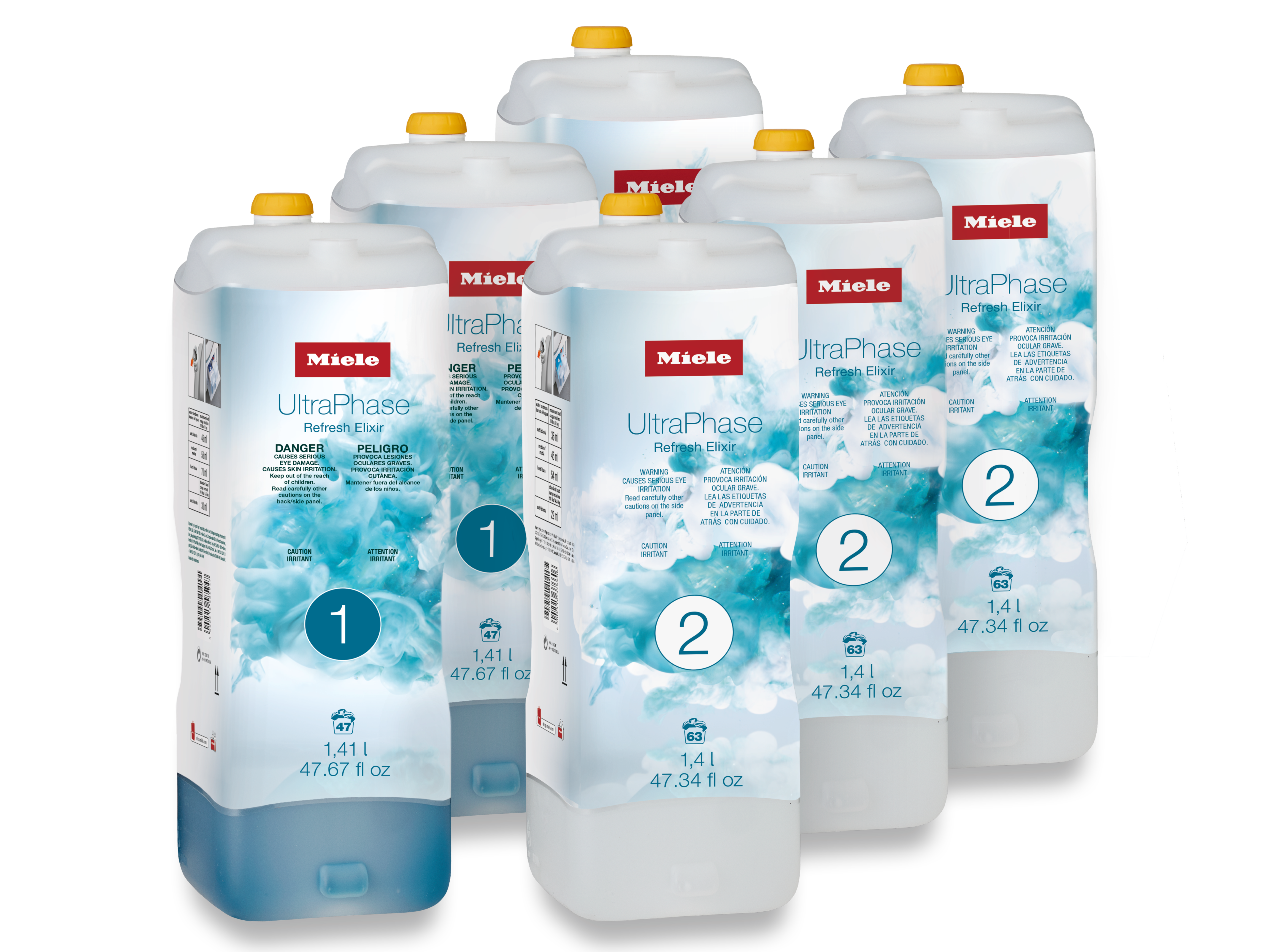 Miele UltraPhase 1 ・2洗濯洗剤 6本セット Miele - Set 6 UltraPhase Refresh Elixir NA – Detergent