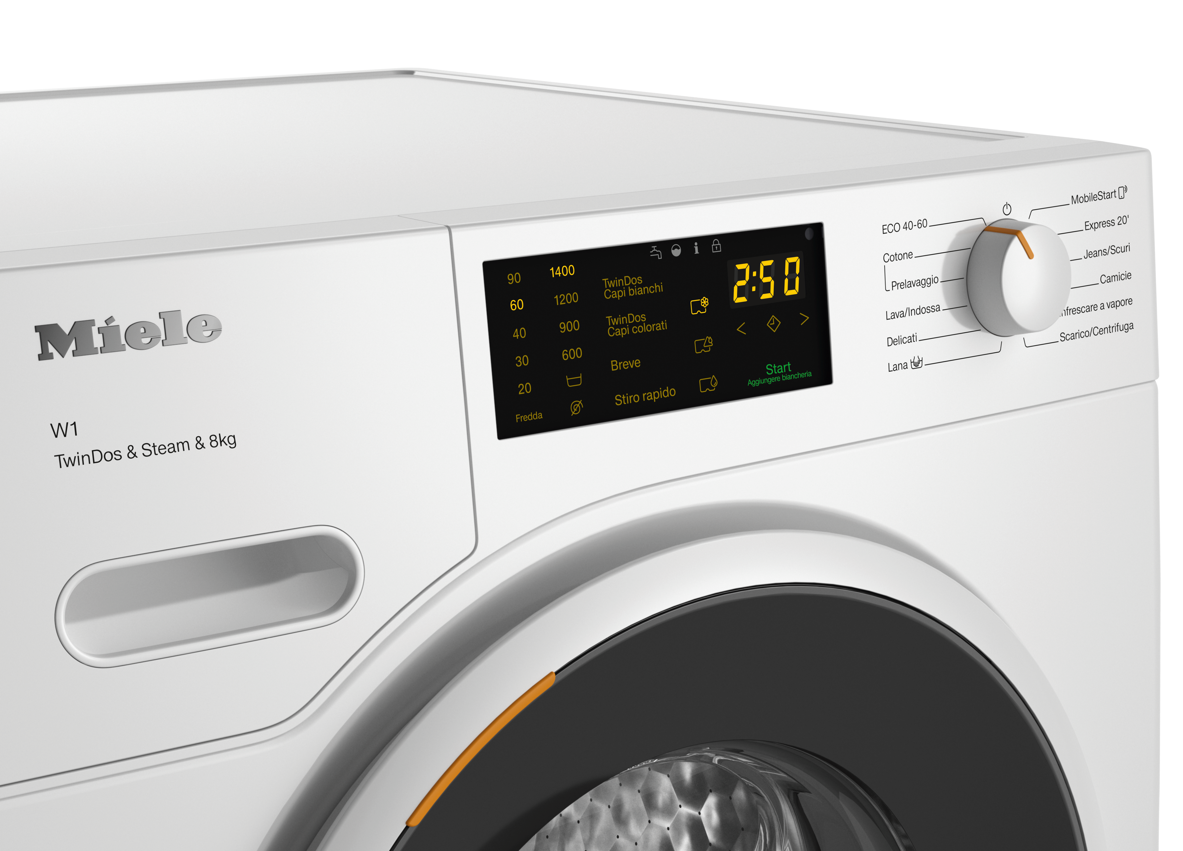 Miele - WWB680 WCS TDos&Steam&8kg bianco loto – Lavatrici - 3