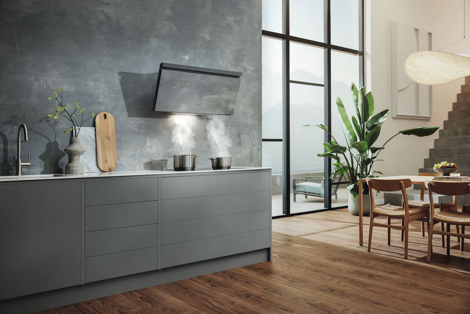 Okapy kuchenne - DAH 4970 Sienna Stylistyka betonu - 5