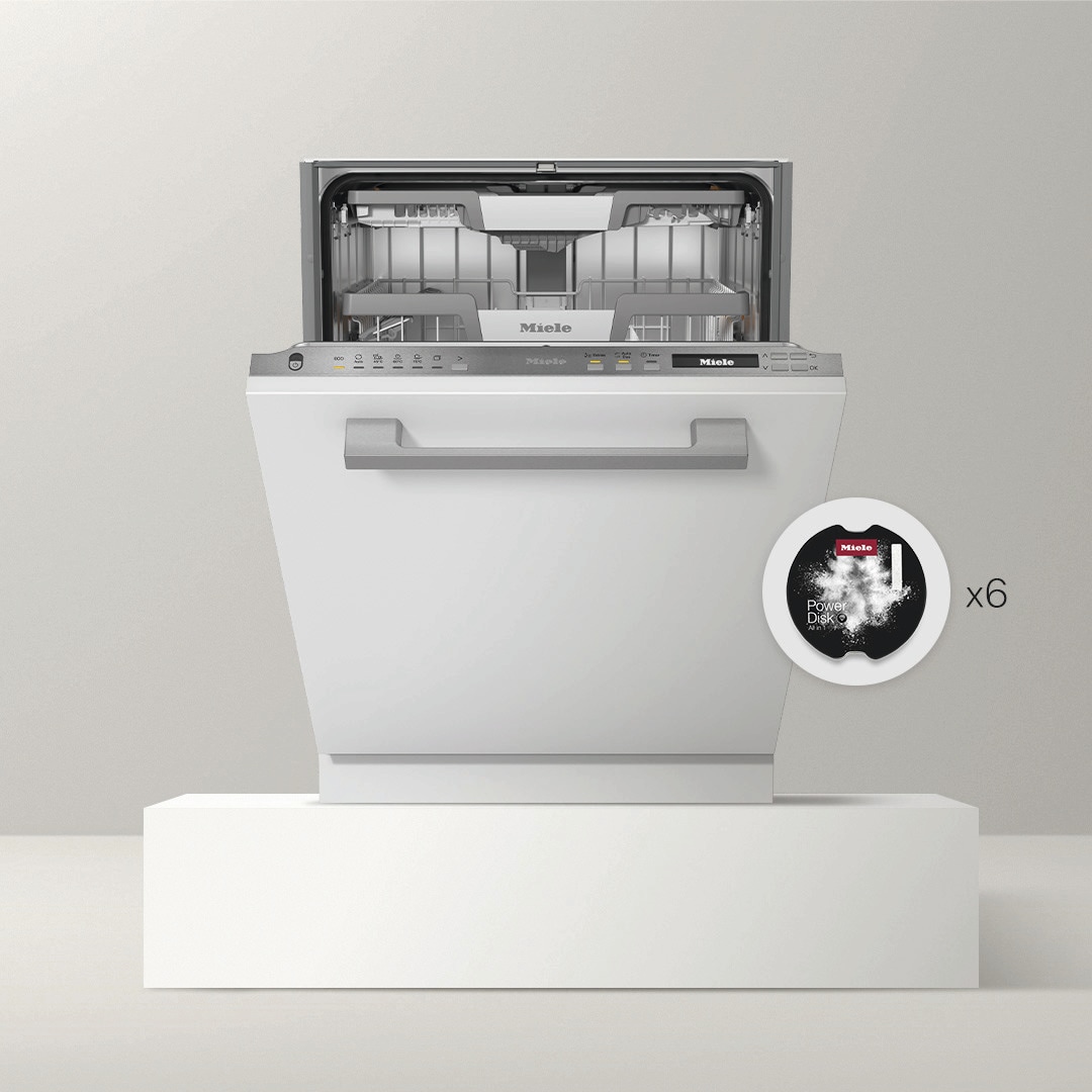 Image of a Miele dishwasher with PowerDisk