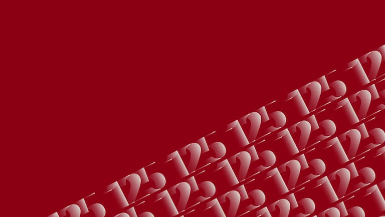 A red background on which the125 years of Miele logo is repeated.