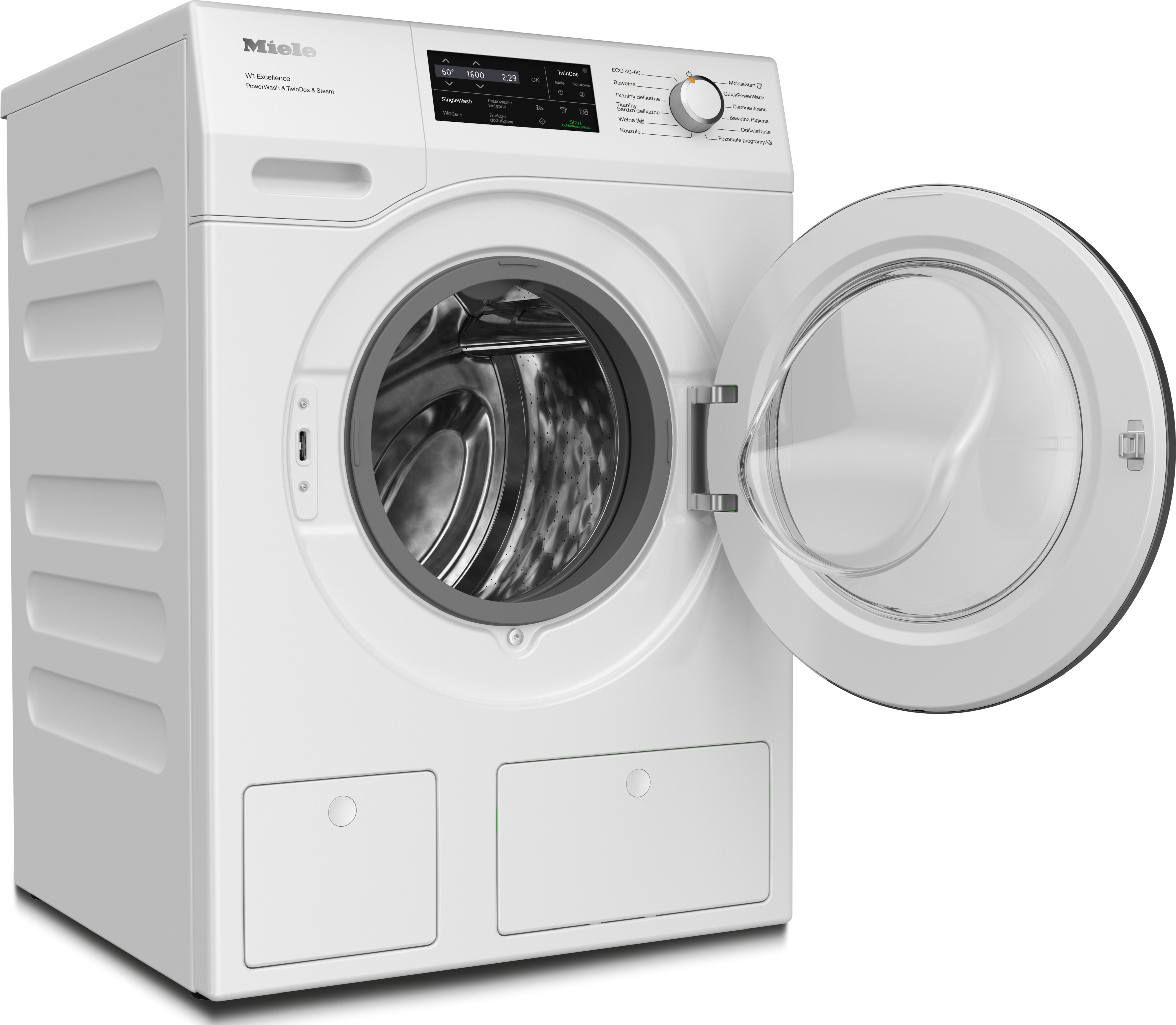 Miele - WEI895 WCS PWash&TDos&Steam Biały lotos – Pralki - 2