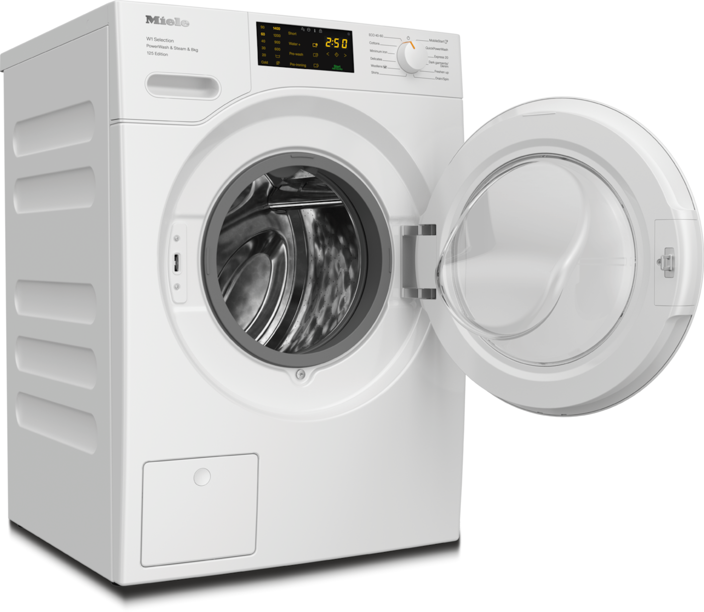 8kg PowerWash skalbimo mašina su SteamCare funkcija ir WiFi (WSB383 WCS 125 Edition) product photo Front View2 ZOOM