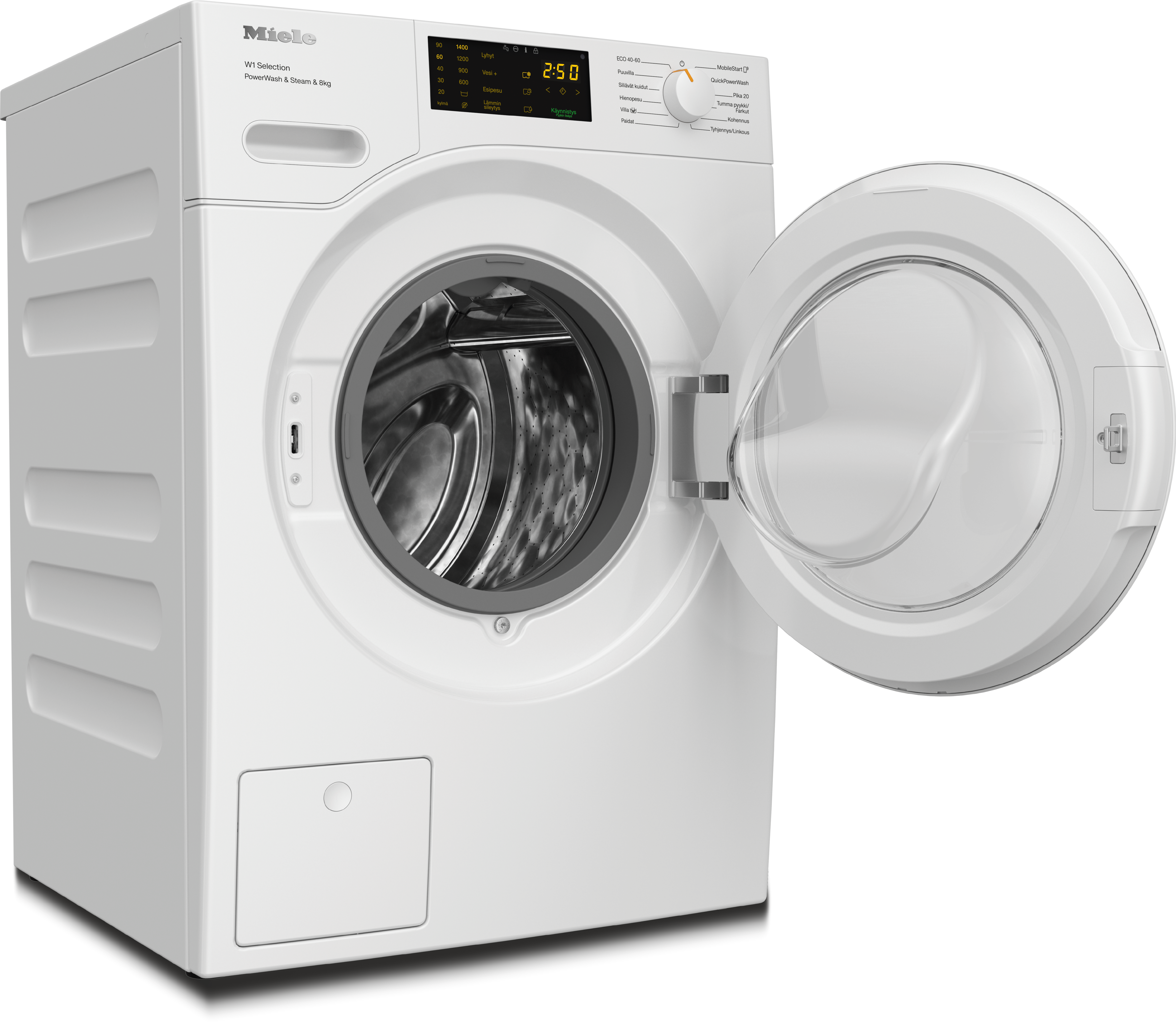 Miele - WSB383 WCS PWash&Steam&8kg lootusvalkoinen – Pyykinpesukoneet - 2