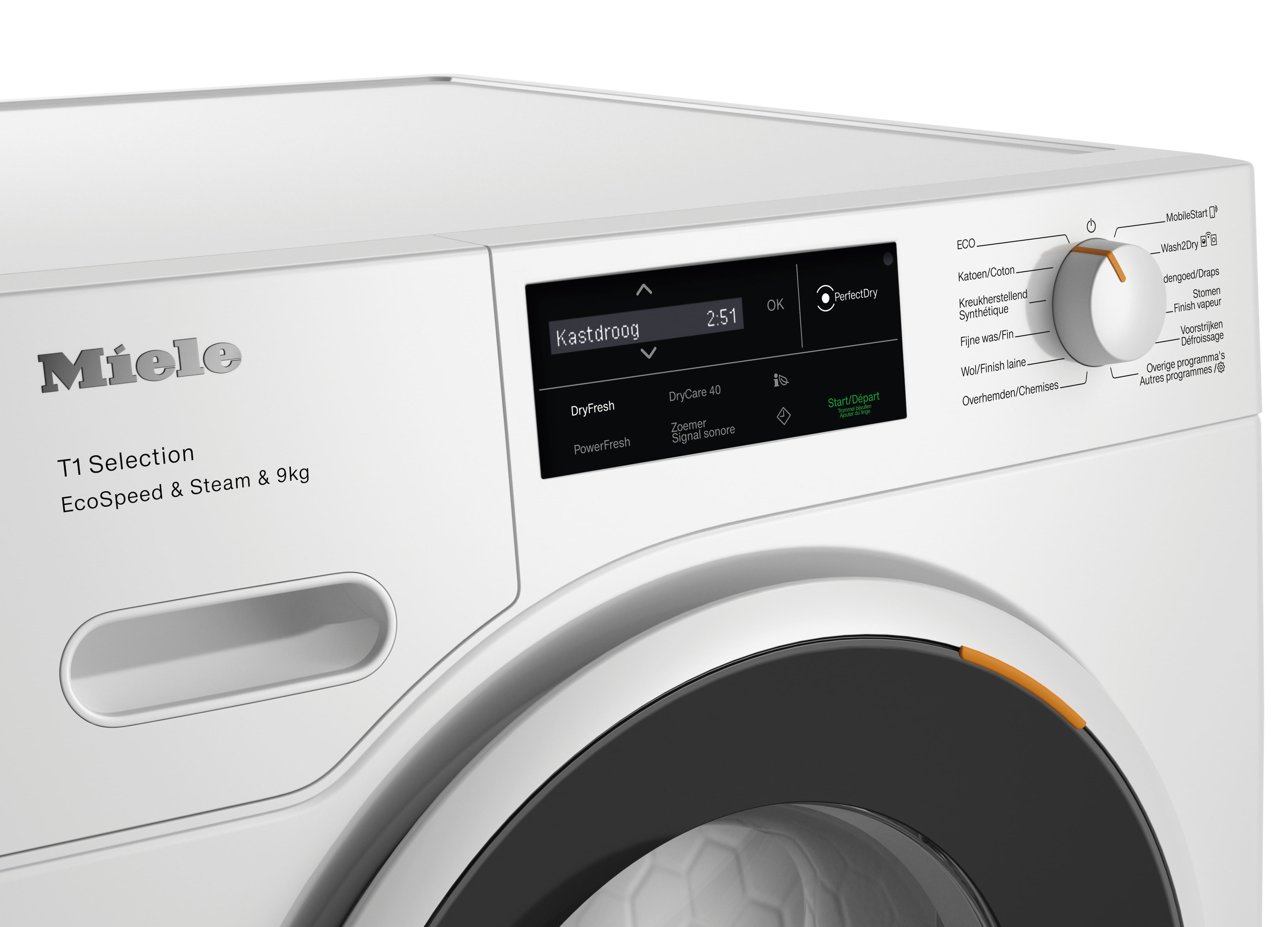 Miele - TSL683WP EcoSpeed&Steam&9kg Lotuswit – Droogkasten - 3