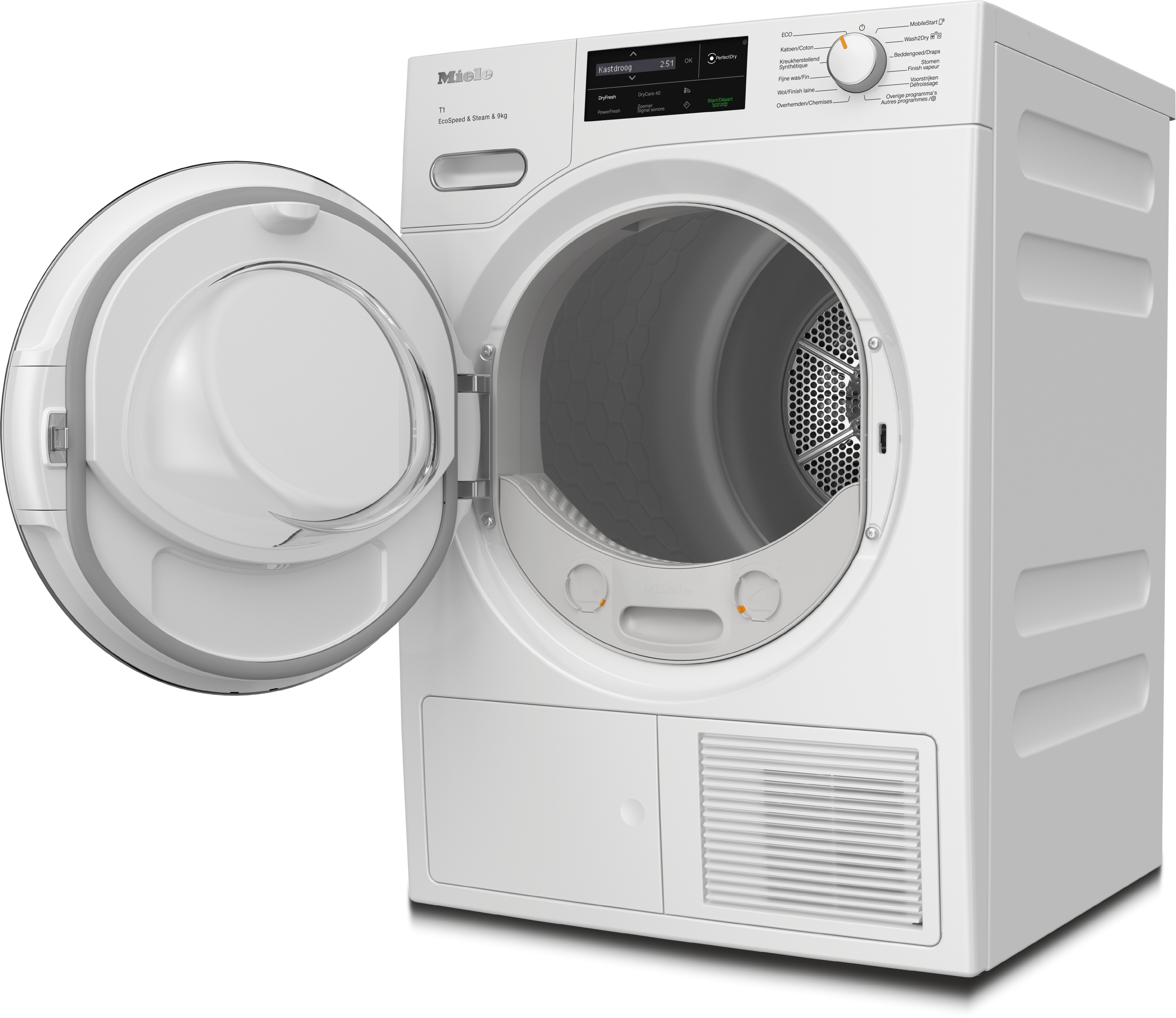 Miele - TWL680WP EcoSpeed&Steam&9kg Lotuswit – Droogkasten - 2 Miele - TWL680WP EcoSpeed&Steam&9kg Lotuswit – Droogkasten - 2