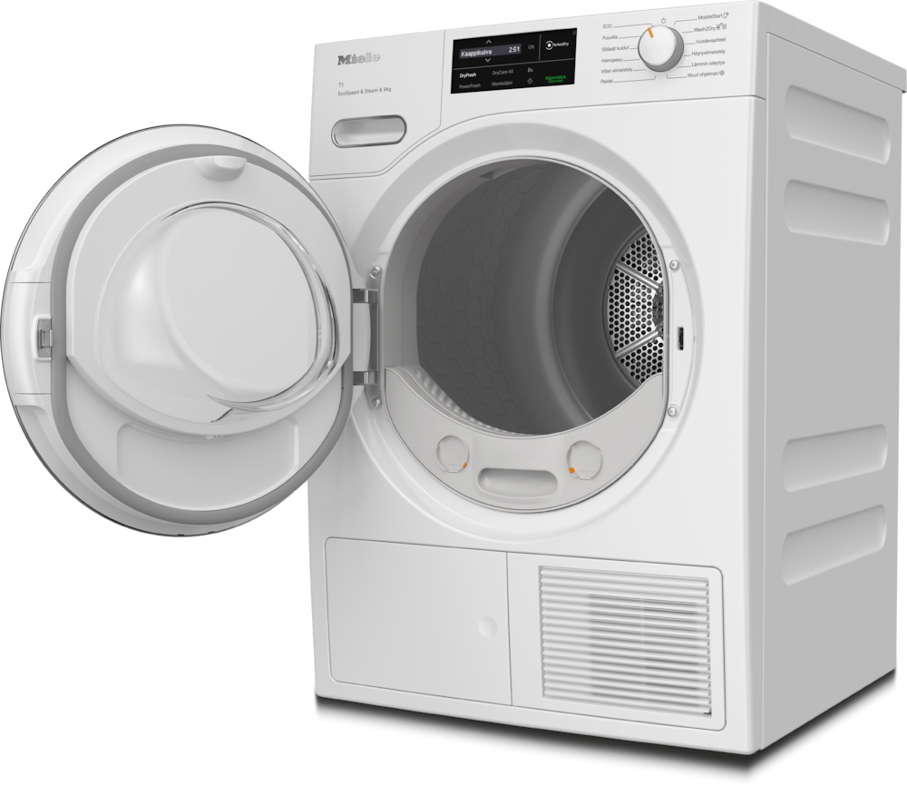 Miele - TWL680WP EcoSpeed&Steam&9kg lootusvalkoinen – Kuivausrummut - 2 Miele - TWL680WP EcoSpeed&Steam&9kg lootusvalkoinen – Kuivausrummut - 2