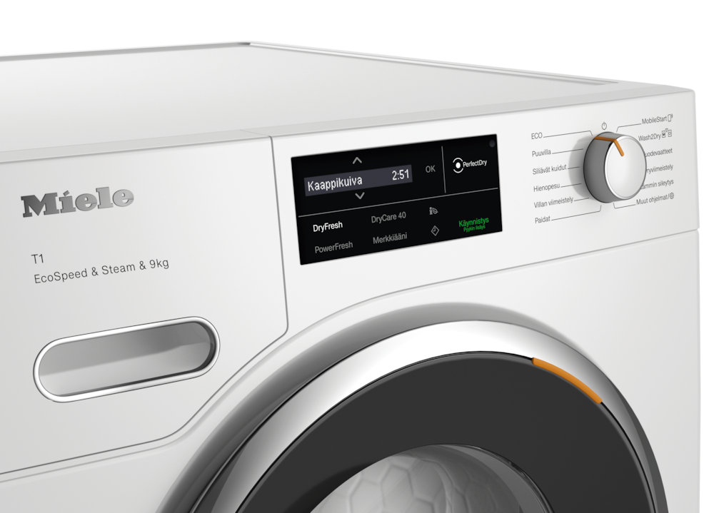 Miele - TWL680WP EcoSpeed&Steam&9kg lootusvalkoinen – Kuivausrummut - 3 Miele - TWL680WP EcoSpeed&Steam&9kg lootusvalkoinen – Kuivausrummut - 3