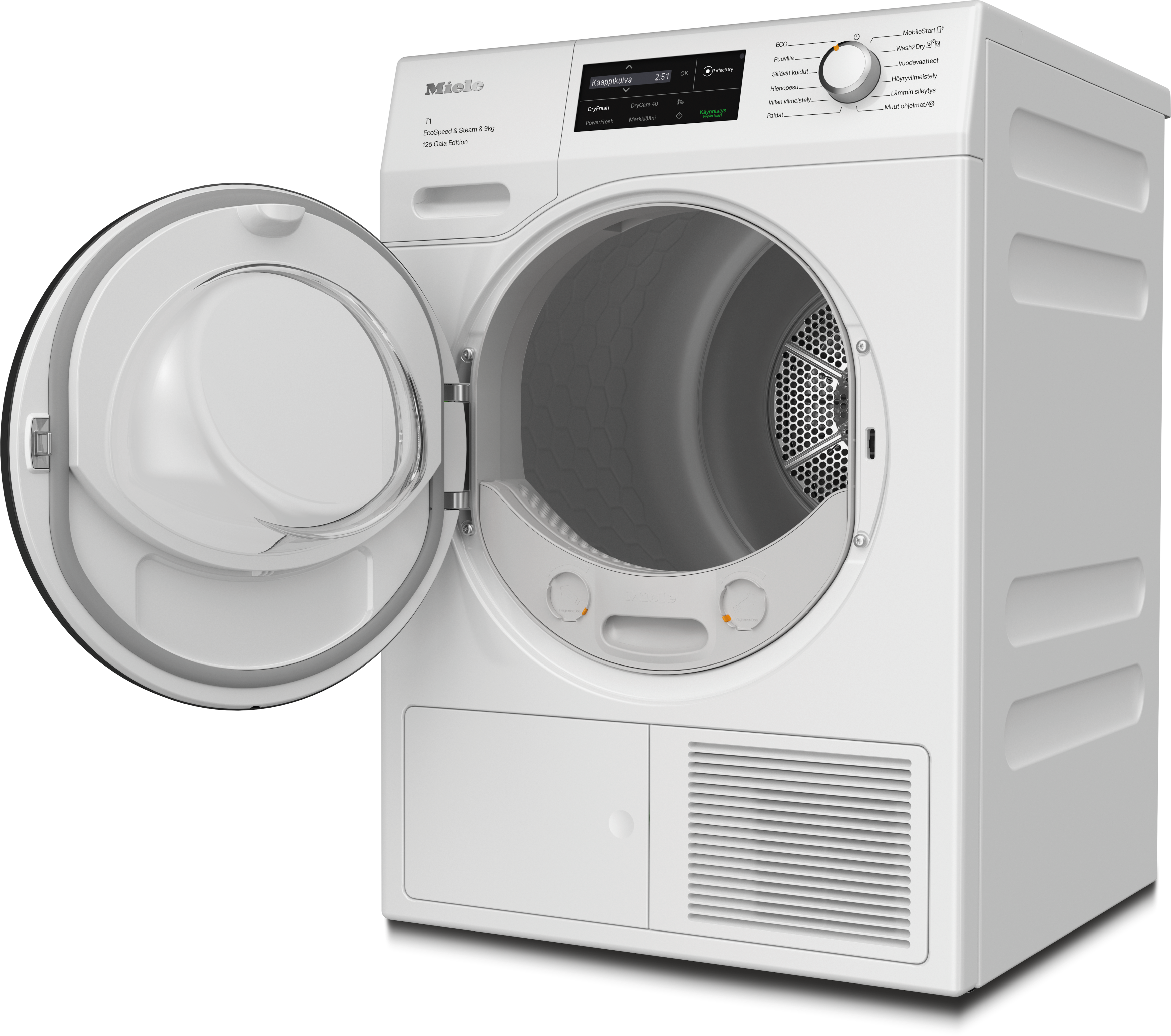 Miele - TCL690WP EcoSpeed&Steam&9kg lootusvalkoinen – Kuivausrummut - 2
