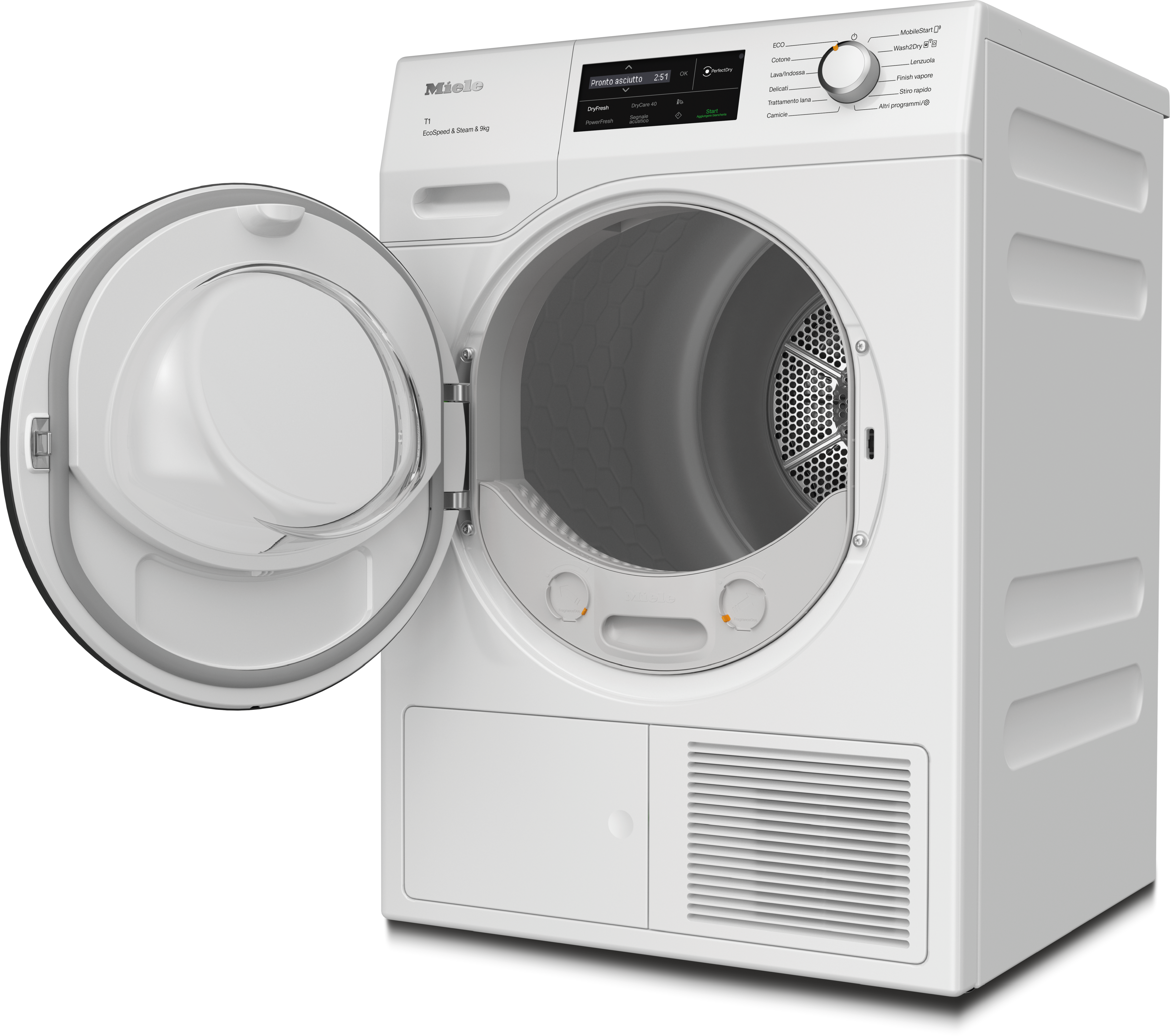 Miele - TCL690WP EcoSpeed&Steam&9kg bianco loto – Asciugatrici - 2 Miele - TCL690WP EcoSpeed&Steam&9kg bianco loto – Asciugatrici - 2