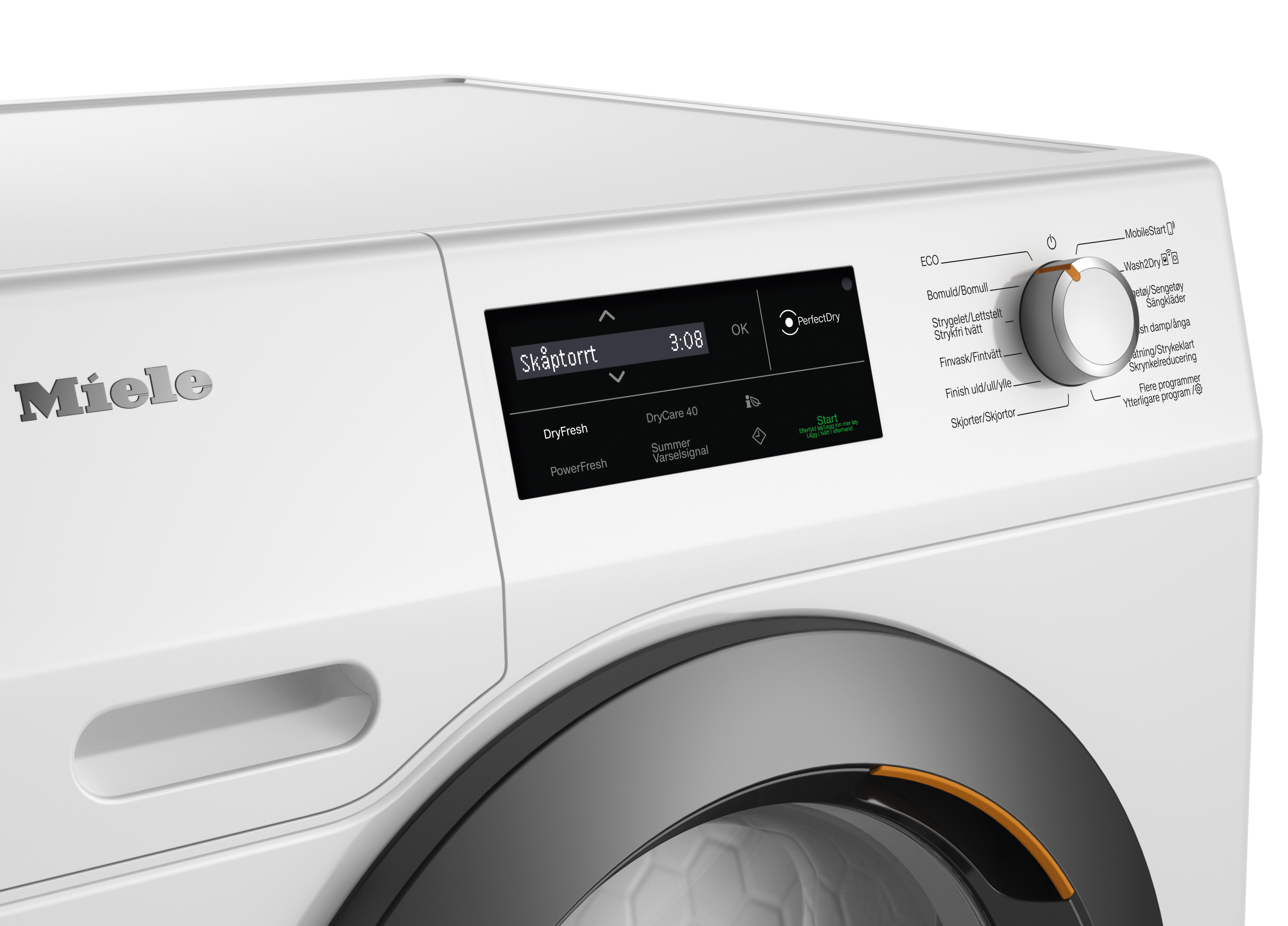 Miele - TCL690WP EcoSpeed&Steam&9kg Lotushvit – Tørketromler - 3 Miele - TCL690WP EcoSpeed&Steam&9kg Lotushvit – Tørketromler - 3