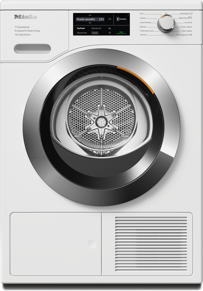 Miele - TEL685WP EcoSpeed&Steam&9kg bianco loto – Asciugatrici - 1 Miele - TEL685WP EcoSpeed&Steam&9kg bianco loto – Asciugatrici - 1