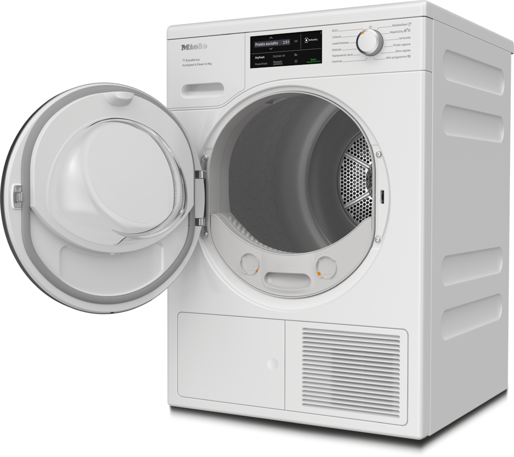Miele - TEL685WP EcoSpeed&Steam&9kg bianco loto – Asciugatrici - 2 Miele - TEL685WP EcoSpeed&Steam&9kg bianco loto – Asciugatrici - 2
