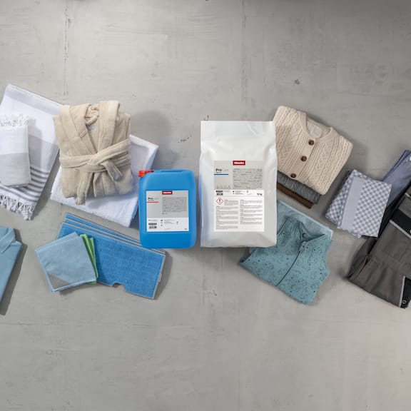 Cleaning agents and accessories – represents ProCare Tex laundry care products.