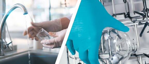 Comparaison entre le nettoyage manuel de la verrerie de laboratoire dans un évier et le placement de la verrerie de laboratoire dans un laveur de laboratoire