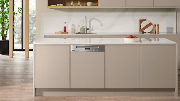 Semi-integrated dishwasher