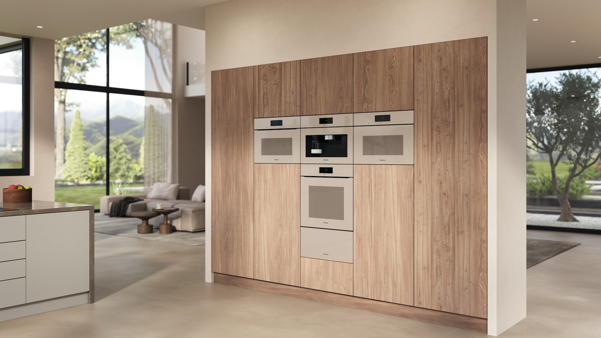 Pearl beige microwave oven