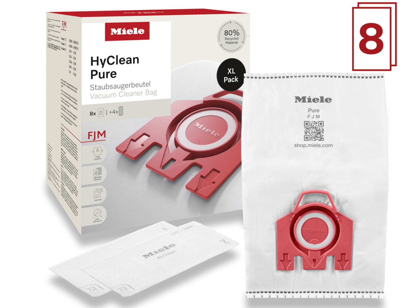 【直販限定】XL Pack HyClean Pure ダストバッグ (FJM) product photo Front View2 ZOOM