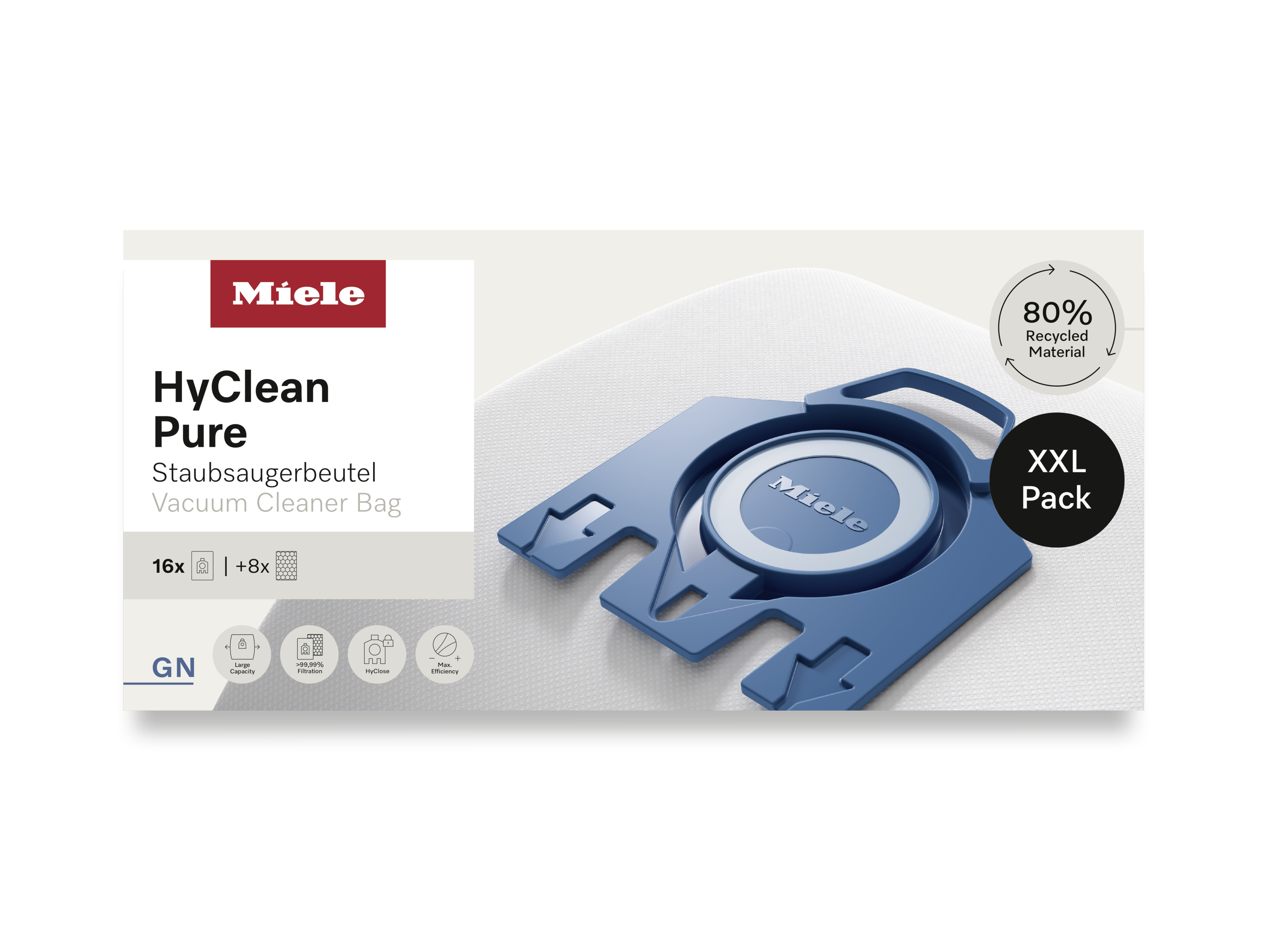 Sacs à Poussière De Rechange Pour Miele Pure TU - Compatible Guard S1, L1, Etc. (Microfibre 5 Couches, Joint Sanitaire)