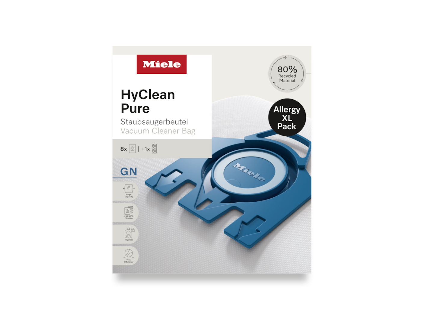 HyClean Pure GN XL-pakk tolmukotid + HEPA AirClean filter product photo