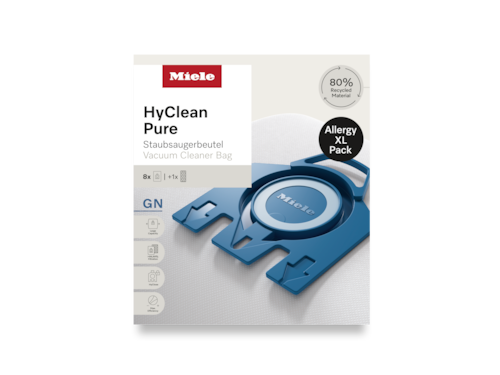 HyClean Pure GN XL dulkių siurblio maišeliai + HEPA AirClean filtras product photo