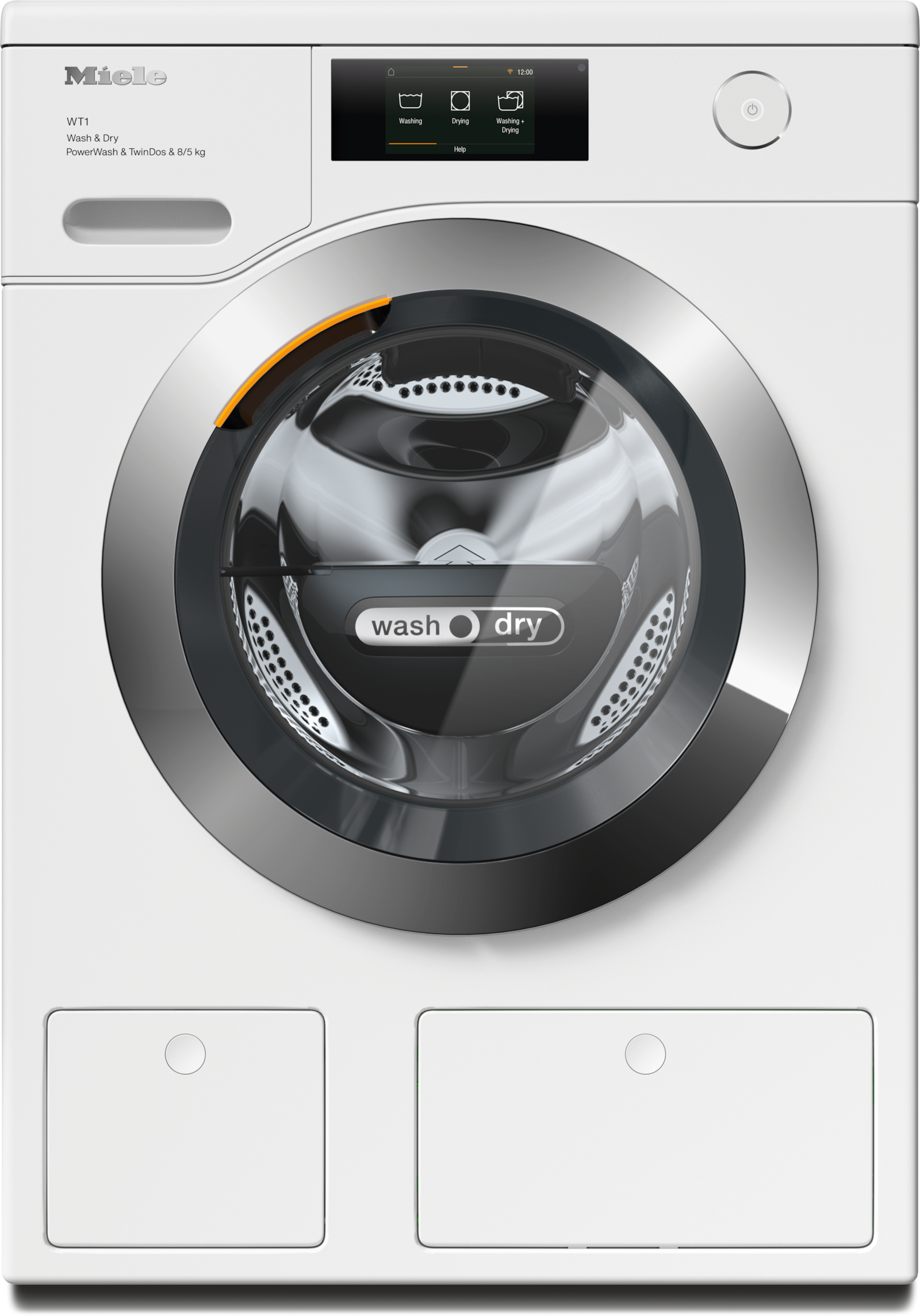 Washing machines - WTR860WPM PWash&TDos 8/5kg Lotus white - 1