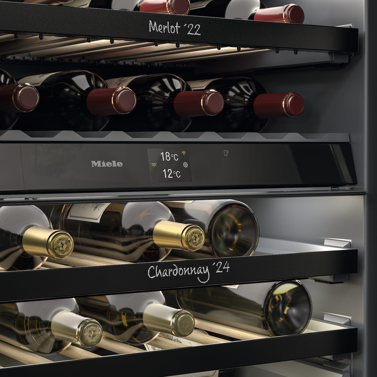 Refrigeration - KWTUS 7096 E Obsidian Black glass - 3