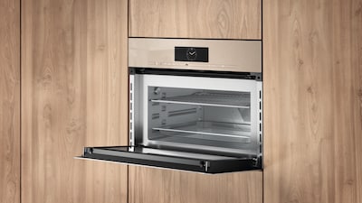 Beige microwave oven