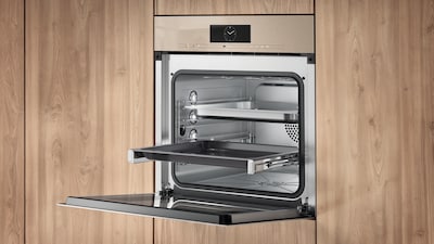 Beige combi steam oven