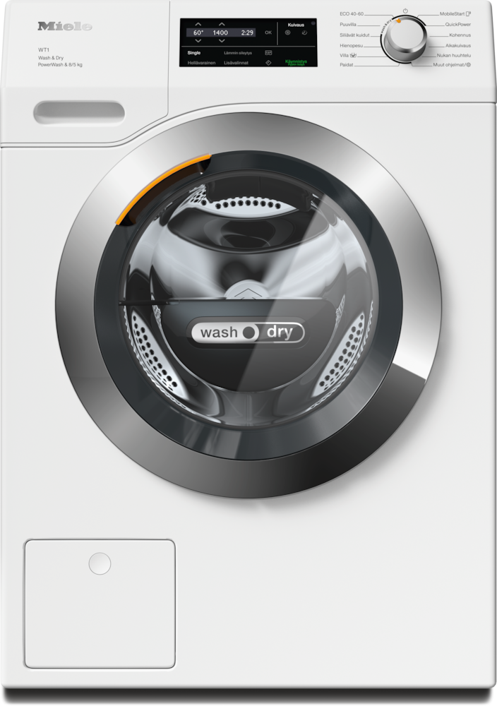 Miele - WTI370 WPM PWash 8/5kg lootusvalkoinen - 1 Miele - WTI370 WPM PWash 8/5kg lootusvalkoinen - 1