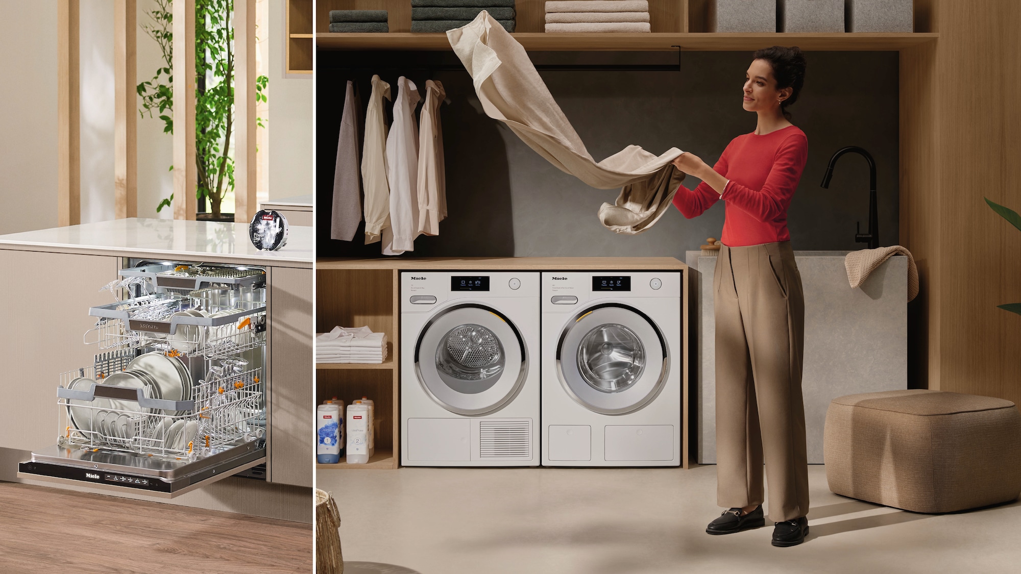 Miele oppvaskmaskin med Autodos, vaskemaskin med Twindos og tørketrommel