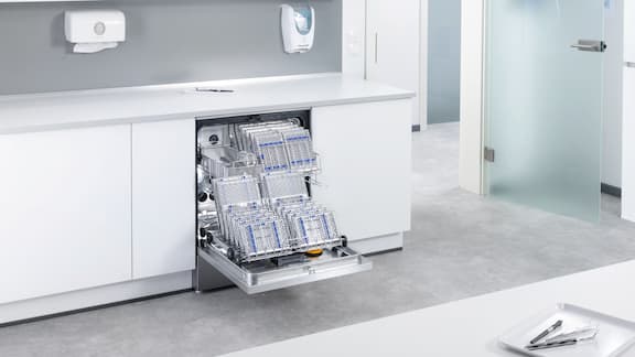 An ExpertLine dental thermal disinfector by Miele Professional