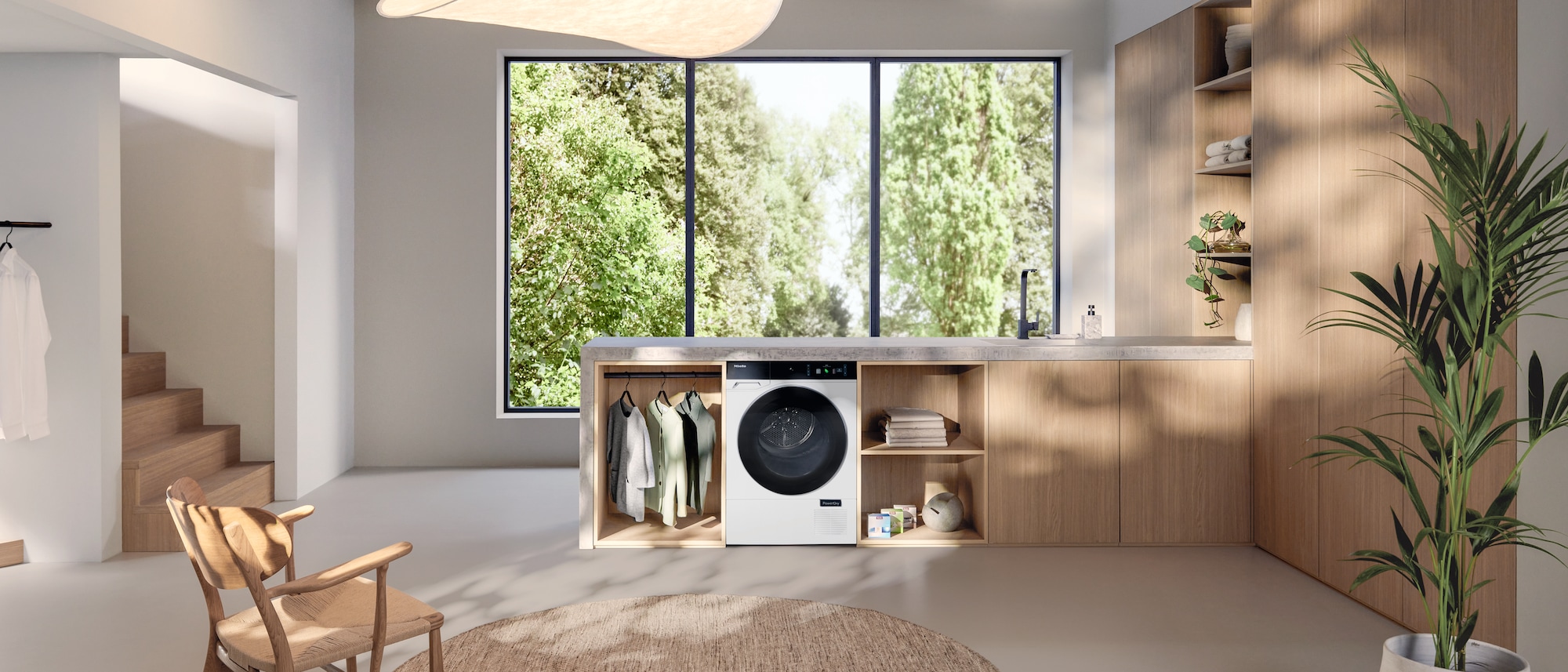 Laudry room with Miele dryer