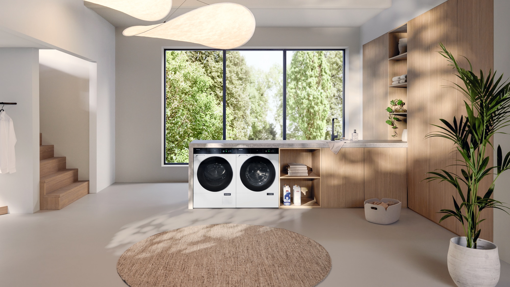 Woman with washing machine with TwinDos®