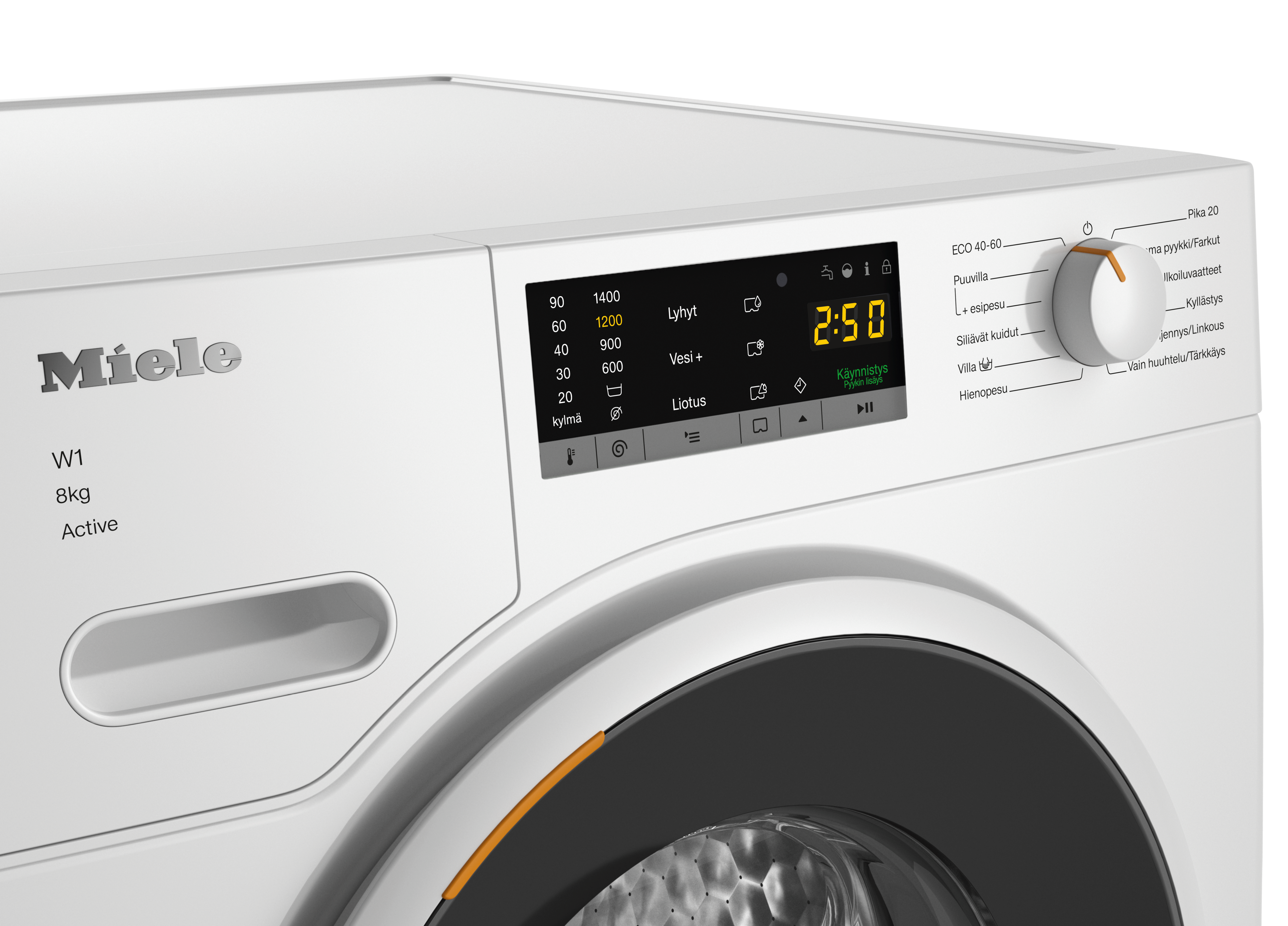 Miele - WWA120 WCS 8kg Active lootusvalkoinen – Pyykinpesukoneet - 4