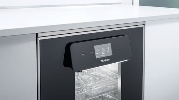 An ExpertLine washer-disinfector with see-through glass door