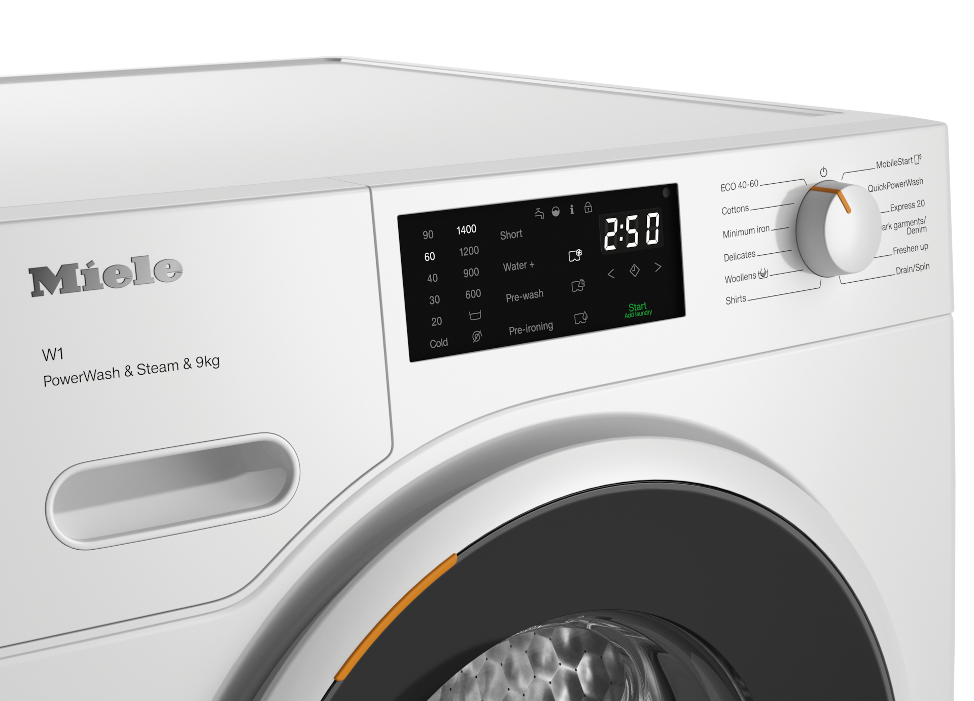 Washing machines - WWD380 WCS PWash&Steam&9kg Lotus white - 4