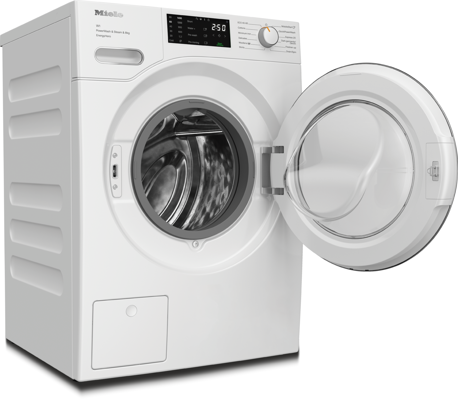 Washing machines - WWE380 WCS PWash&Steam&8kg Lotus white - 2