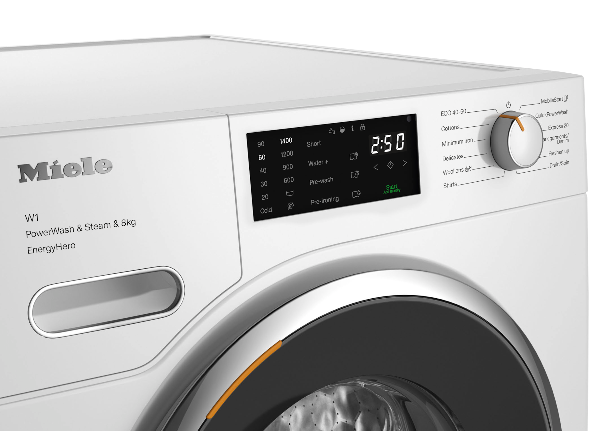 Washing machines - WWE380 WCS PWash&Steam&8kg Lotus white - 4