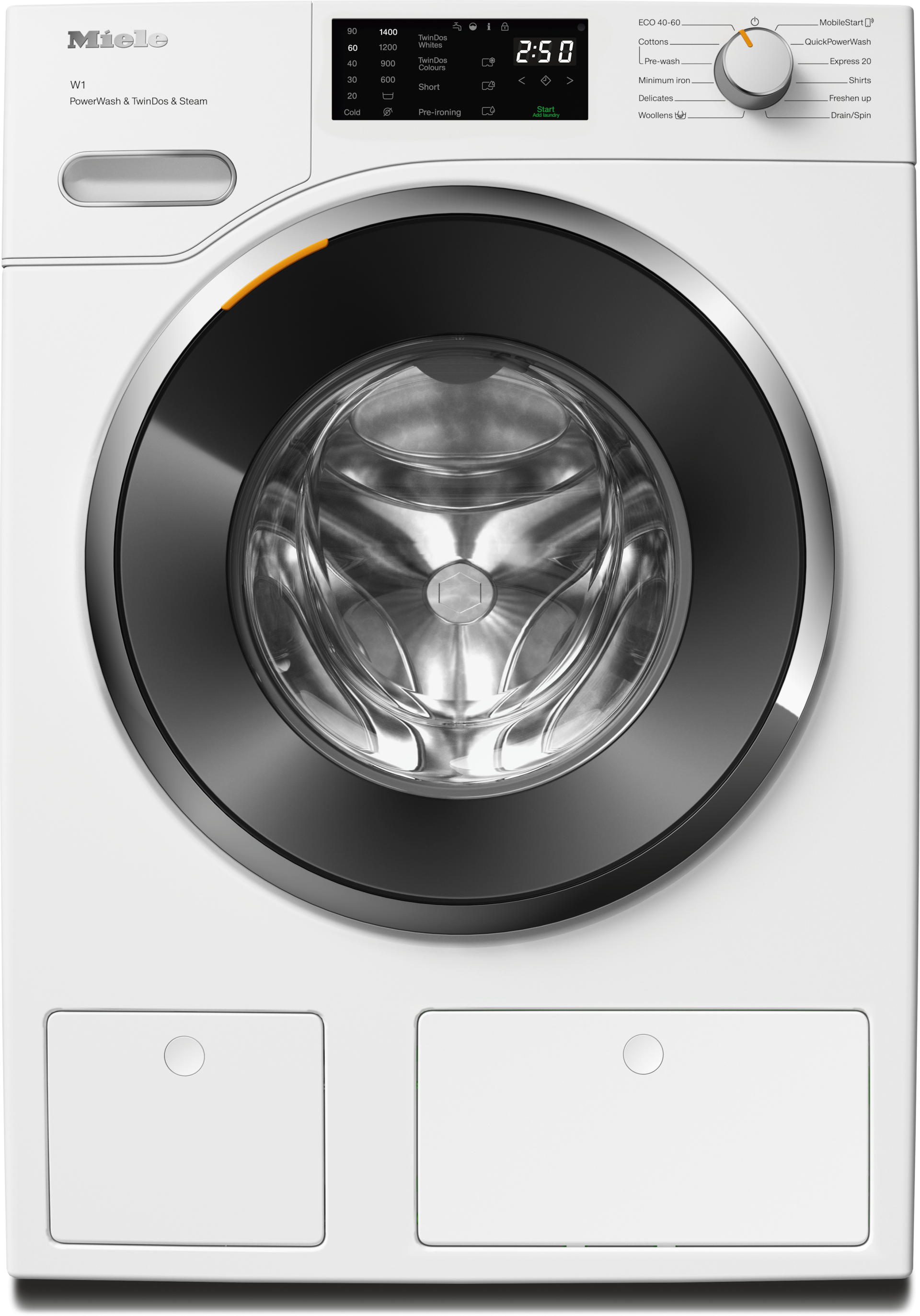 Washing machines - WWG880 WCS PWash&TDos&Steam Lotus white - 1