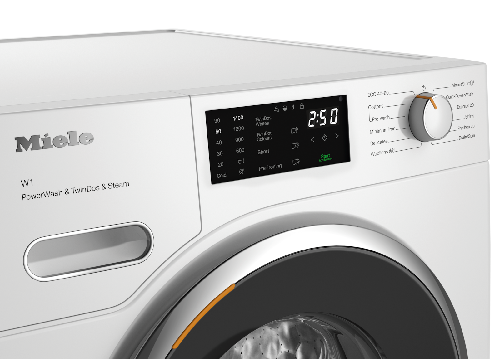 Washing machines - WWG880 WCS PWash&TDos&Steam Lotus white - 4