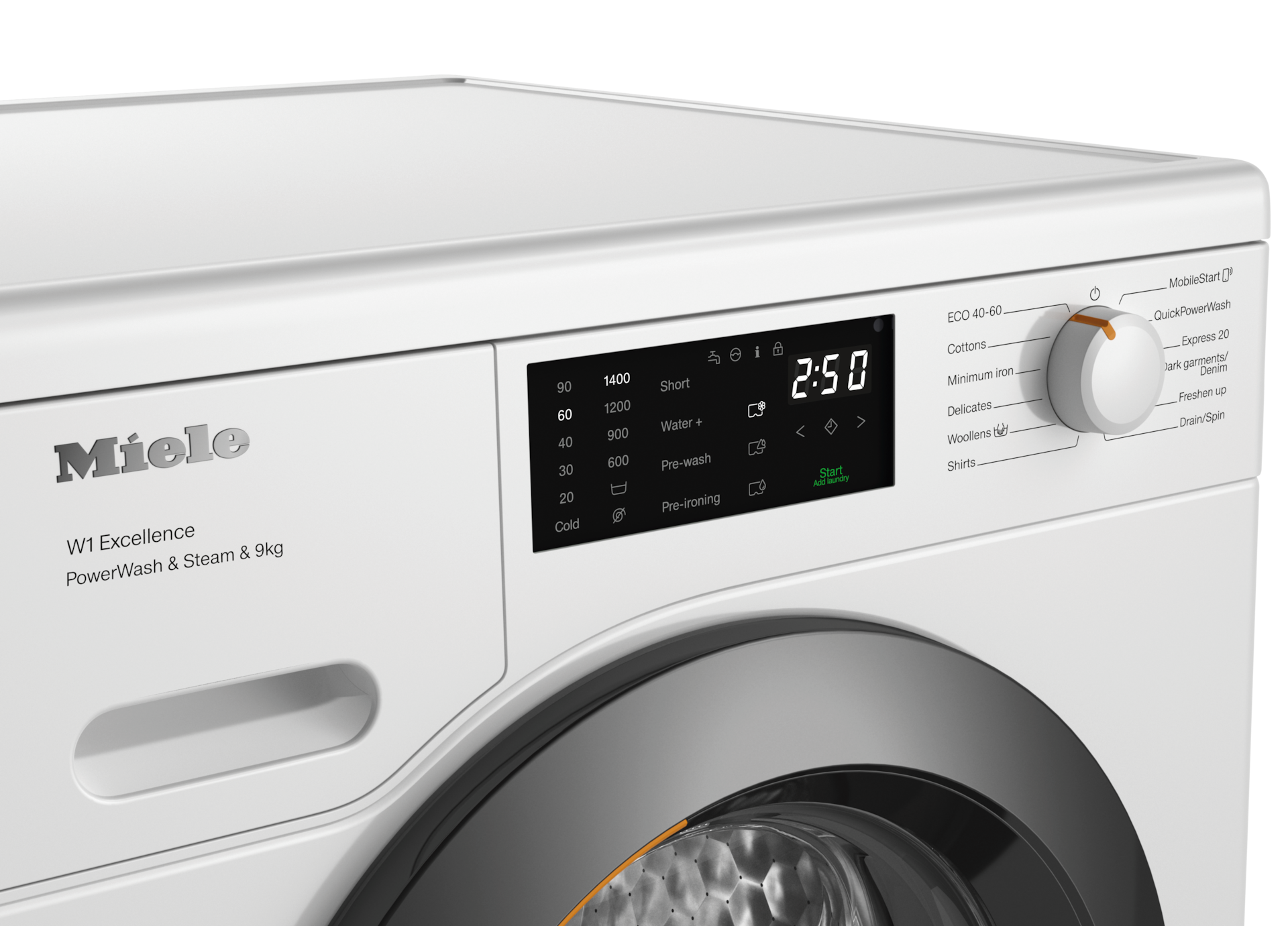 Washing machines - WED385 WCS PWash&Steam&9kg Lotus white - 4