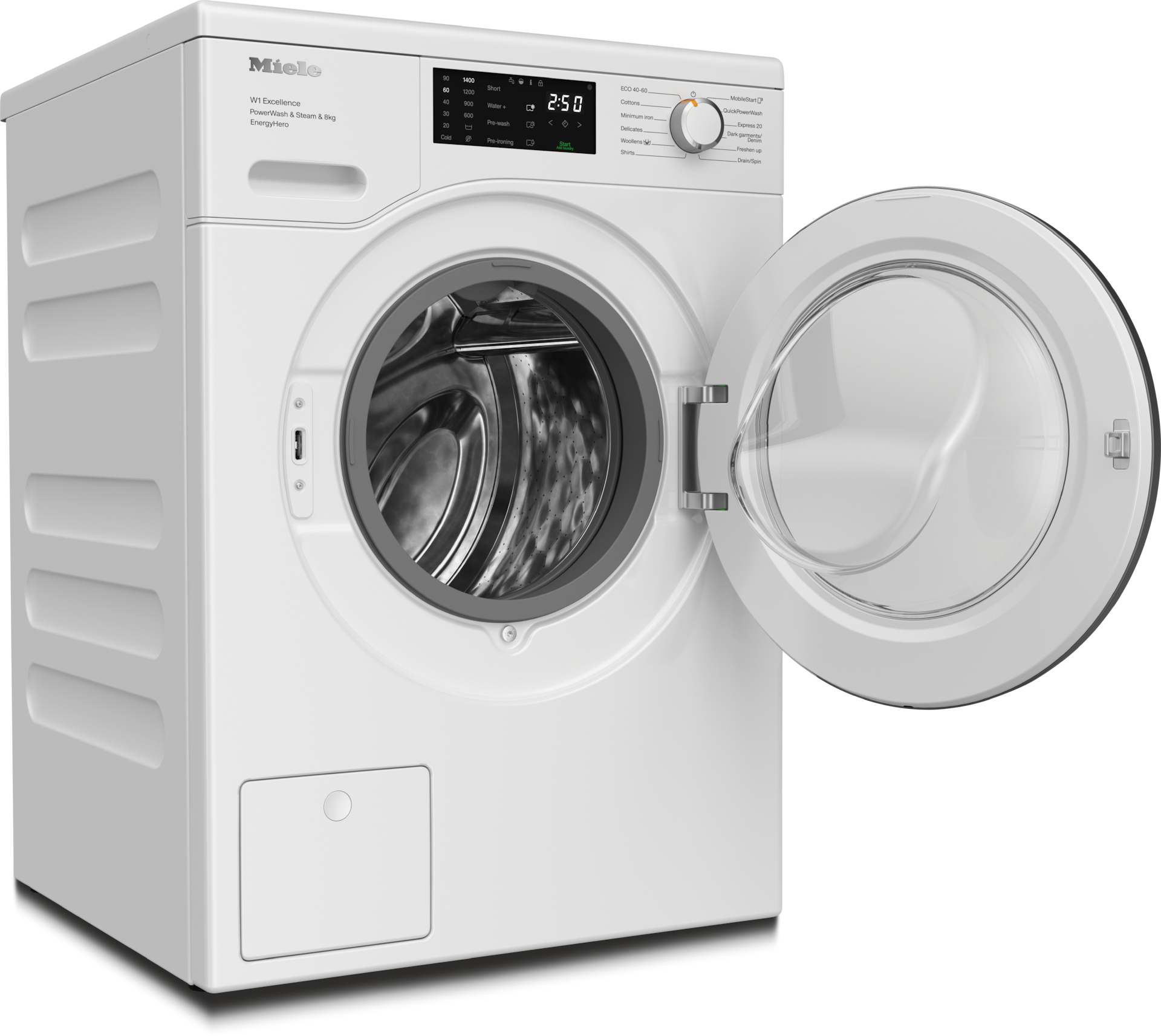 Washing machines - WEE385 WCS PWash&Steam&8kg Lotus white - 2