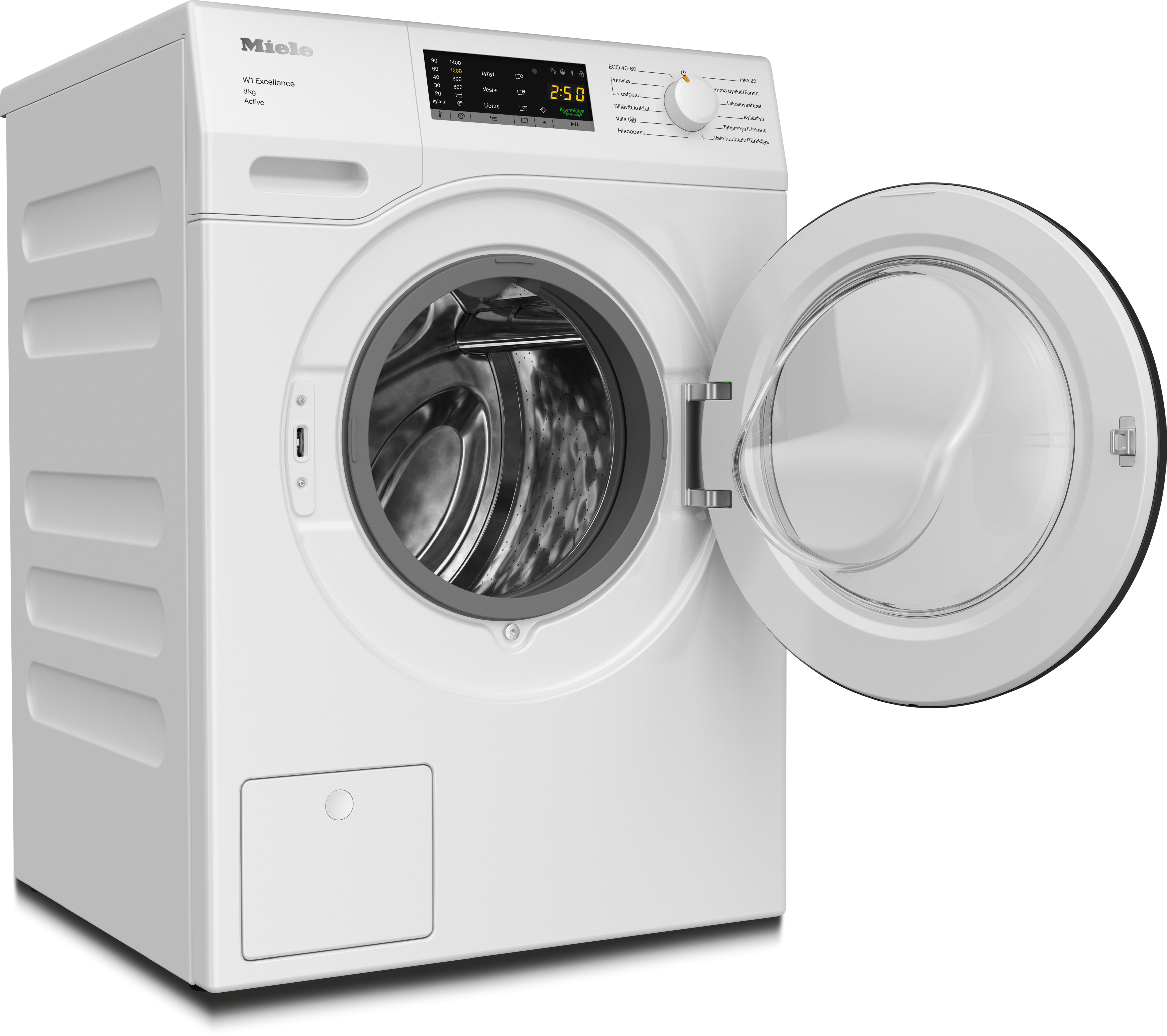 Miele - WEA135 WCS 8kg Active lootusvalkoinen – Pyykinpesukoneet - 2