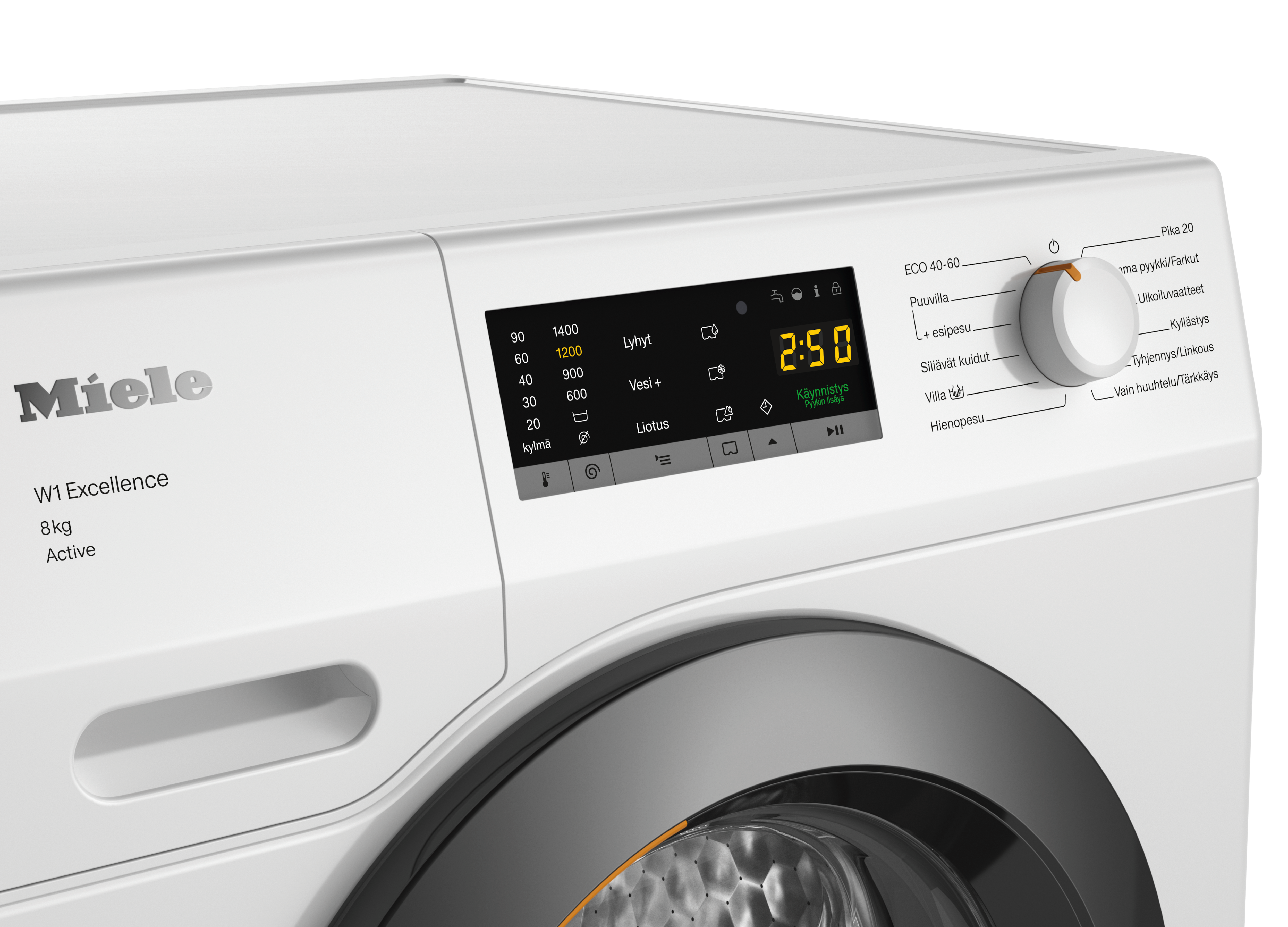 Miele - WEA135 WCS 8kg Active lootusvalkoinen – Pyykinpesukoneet - 4