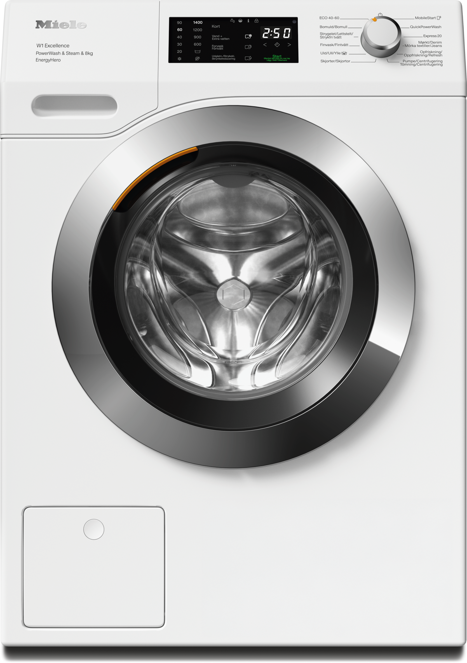 Vaskemaskiner - WEE395 WCS PWash&Steam&8kg Lotushvid - 1