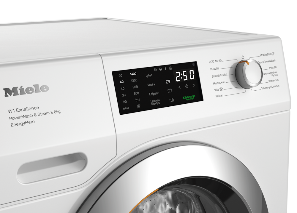 Miele - WEE395 WCS PWash&Steam&8kg lootusvalkoinen – Pyykinpesukoneet - 4